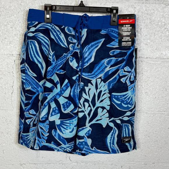 Speedo Men's Print Bondi Basin 20" Boardshorts, Peacoat Blue Small - Picture 1 of 6